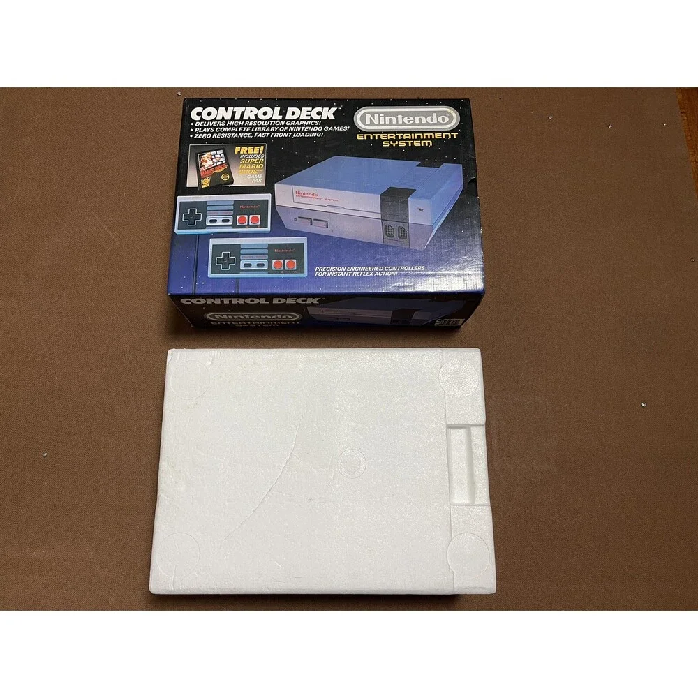 COMPLETE 1986 NINTENDO CONTROL DECK W/ SUPER MARIO BROS + PAPERS 100% WORKING